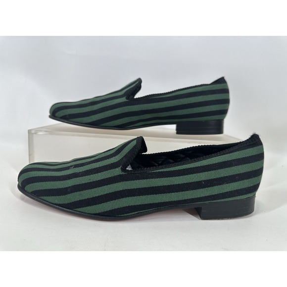 Shipton Smoking Loafers Men\'s Green Striped‎ Slip On Shoes UK 8 US 9 main image 4